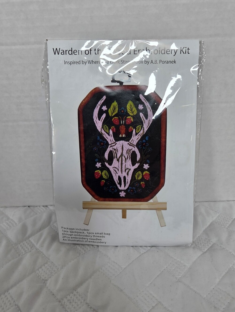 Warden of the Forest Embroidery Kit Wall Hanging w/ Bag Thread/Floss Needles